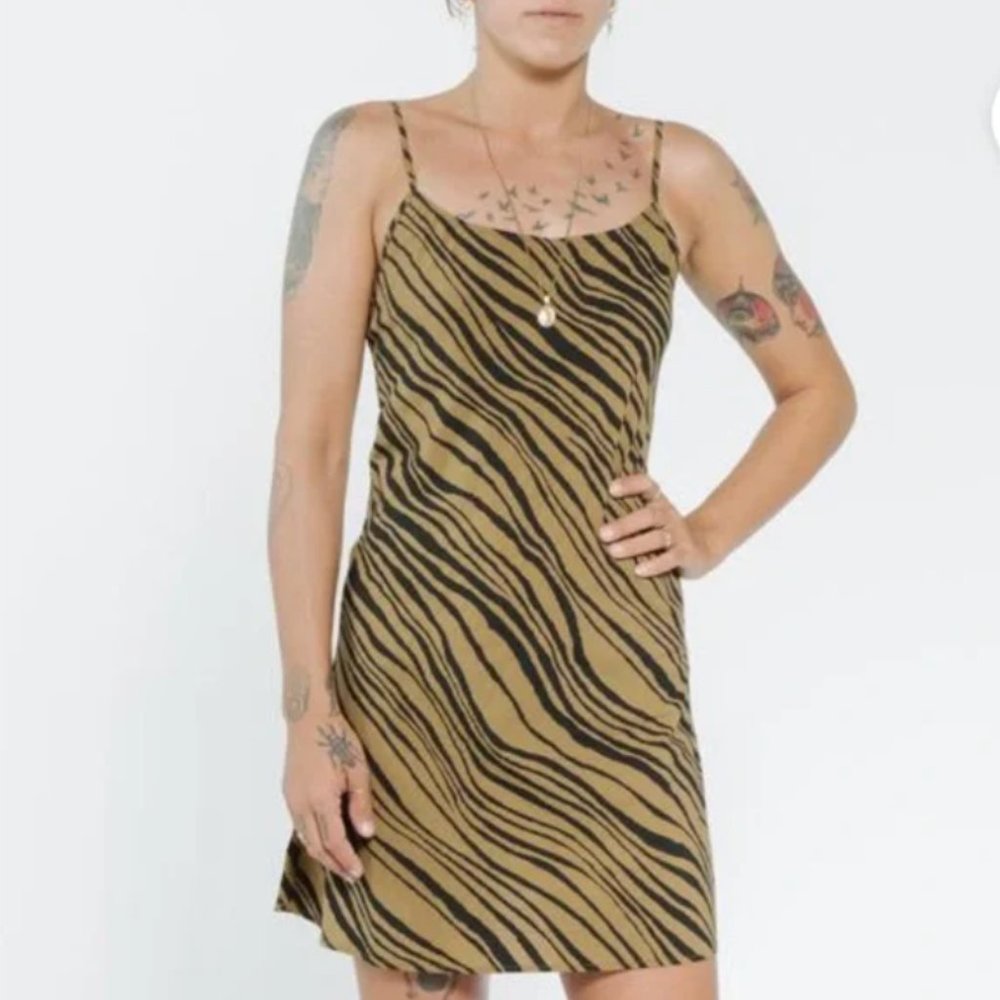 Thrills DISRUPTED PARADISE DRESS - PALM BRONZE XS